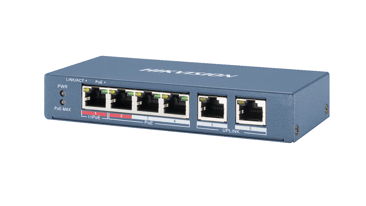 6 портов POE комутатор DS-3E0106HP-E