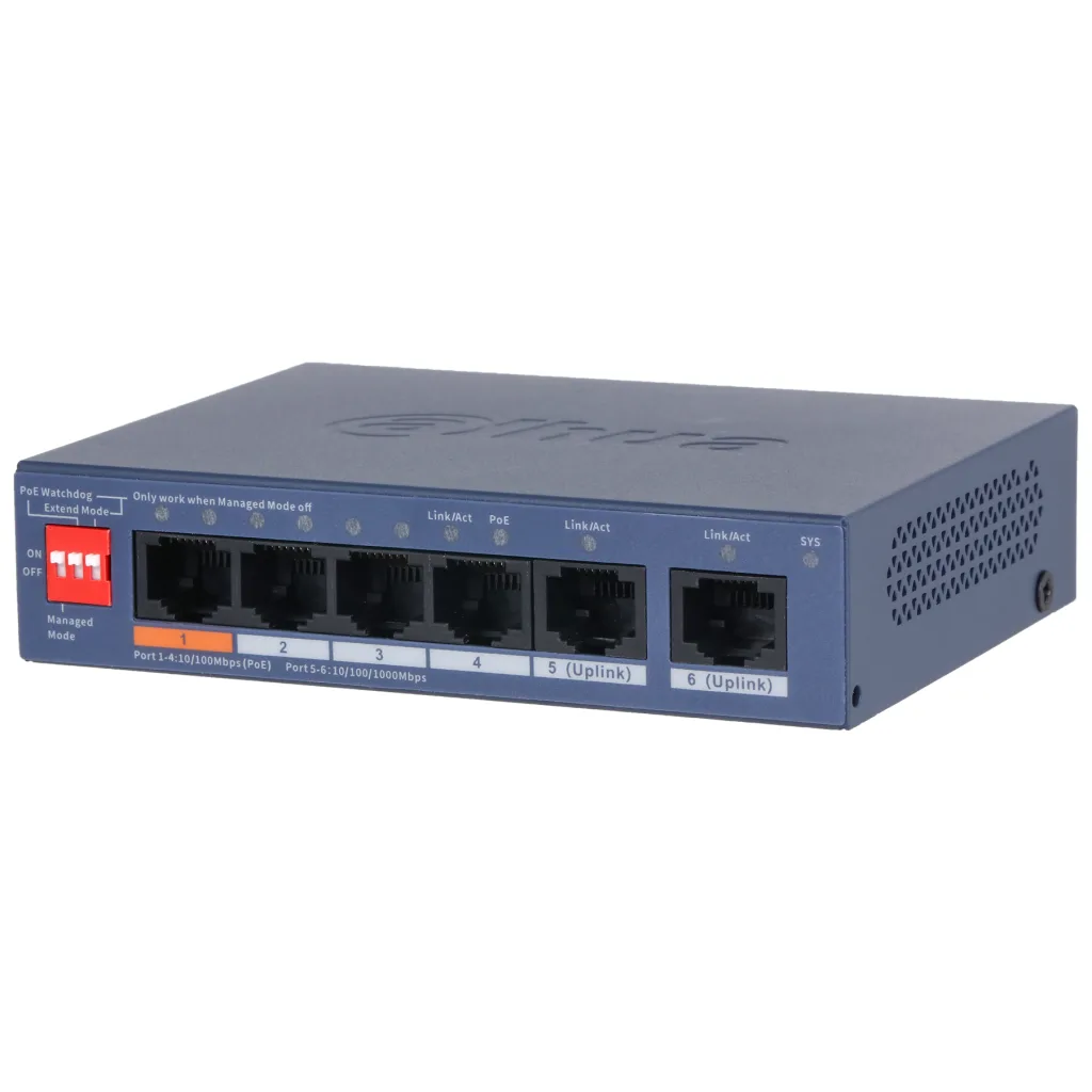 6 портов управляем POE комутатор CS4006-4ET2GT-60