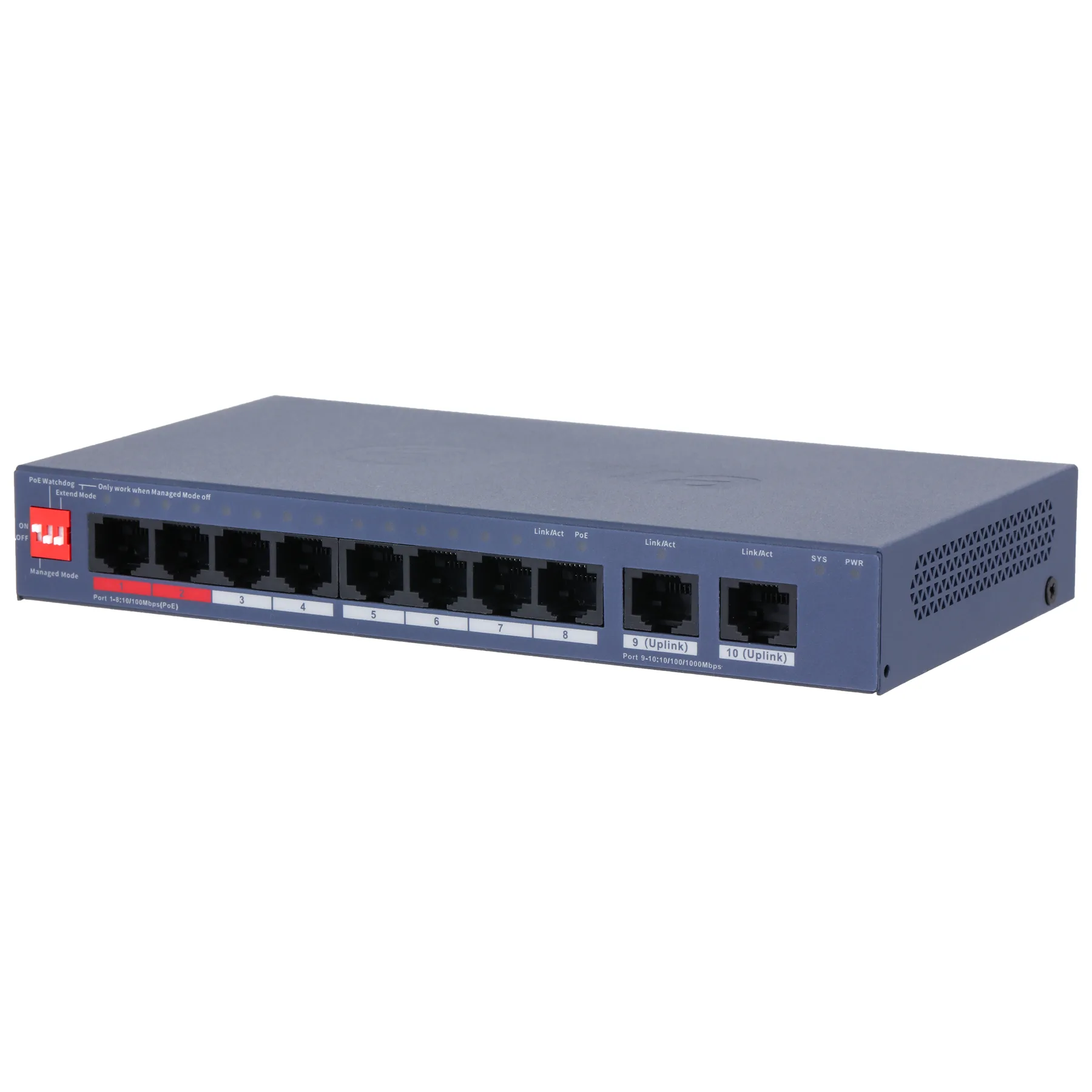 10 портов управляем POE комутатор CS4010-8ET2GT-110
